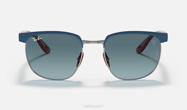 Ray-Ban ガンメタル/ブルーにポリッシュブルー 男性 rb3698m スクーデリア フェラーリ コレクション サングラス 44RX1376