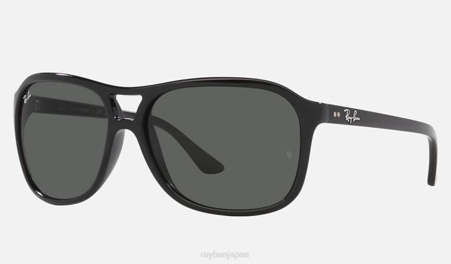 Ray-Ban ポリッシュブラック/グリーン 男性 rb4128 サングラス 44RX1533