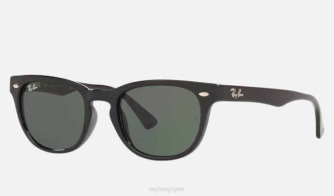 Ray-Ban ポリッシュブラック/グリーン 女性 rb4140 サングラス 44RX1572