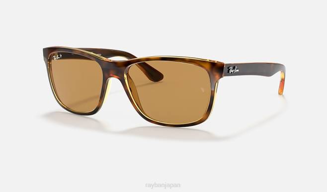 Ray-Ban ポリッシュドライトハバナ/ブラウン 男性 rb4181 サングラス 44RX738