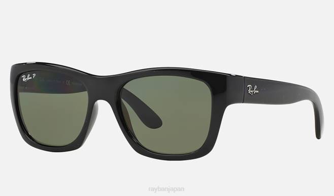 Ray-Ban ポリッシュブラック/グリーン 男性 rb4194 サングラス 44RX1359