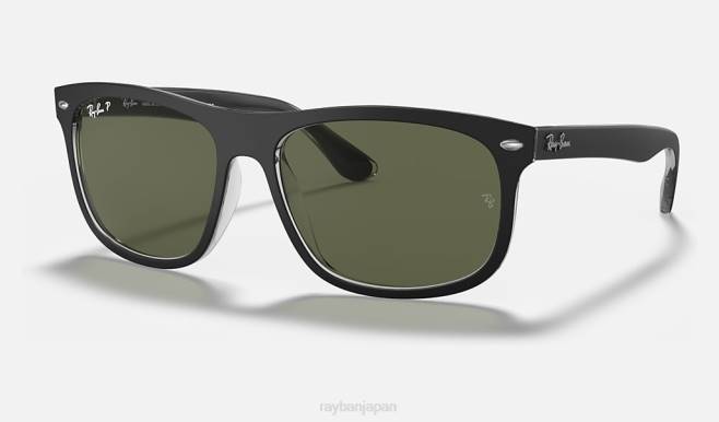 Ray-Ban 透明/グリーンにマットブラック 男性 rb4226 サングラス 44RX1099