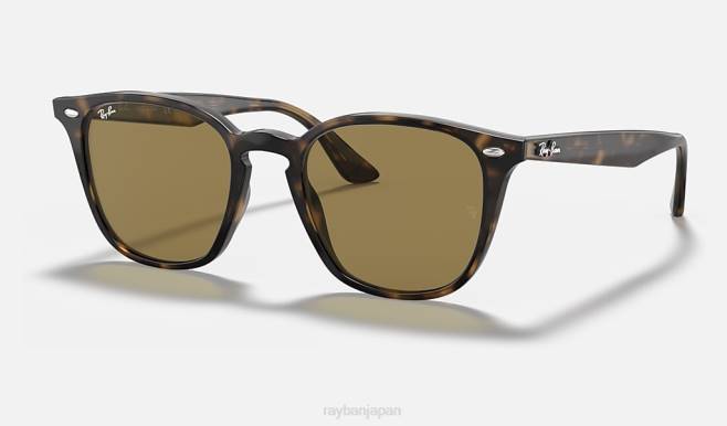 Ray-Ban ポリッシュドライトハバナ/ダークブラウン 男性 rb4258 サングラス 44RX862