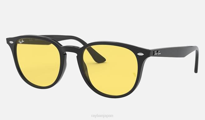 Ray-Ban ポリッシュブラック/イエロー 男性 rb4259 洗浄済みレンズ サングラス 44RX1167