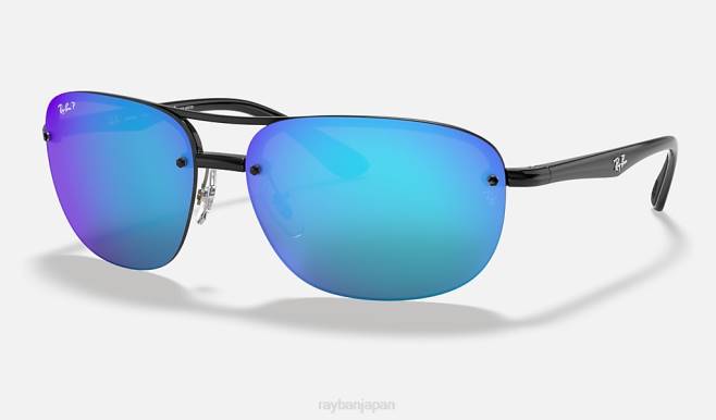 Ray-Ban ポリッシュブラック/ブルー 男性 rb4275ch クロマンス サングラス 44RX1064