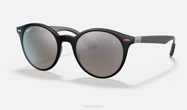 Ray-Ban マットブラック/シルバー 男性 rb4296m スクーデリア フェラーリ コレクション サングラス 44RX1137