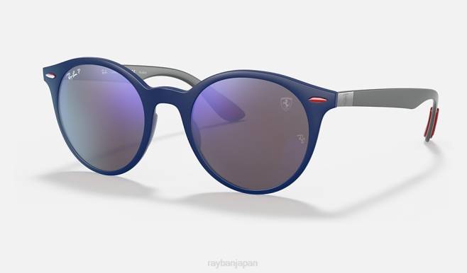 Ray-Ban マットブルー/ブルー 男性 rb4296m スクーデリア フェラーリ コレクション サングラス 44RX1140