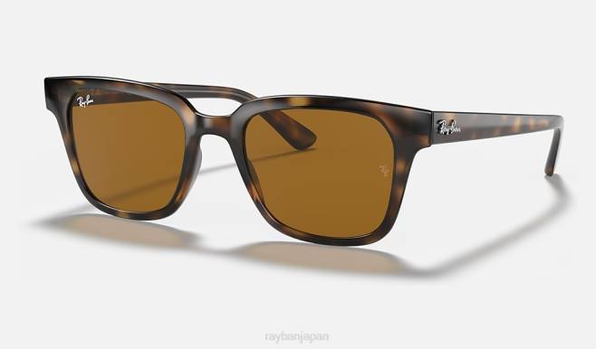 Ray-Ban ポリッシュドライトハバナ/ブラウン 男性 rb4323 サングラス 44RX845