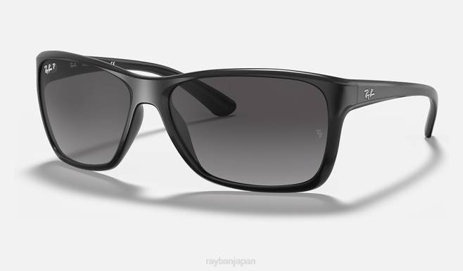 Ray-Ban ポリッシュブラック/グレー 男性 rb4331 サングラス 44RX896