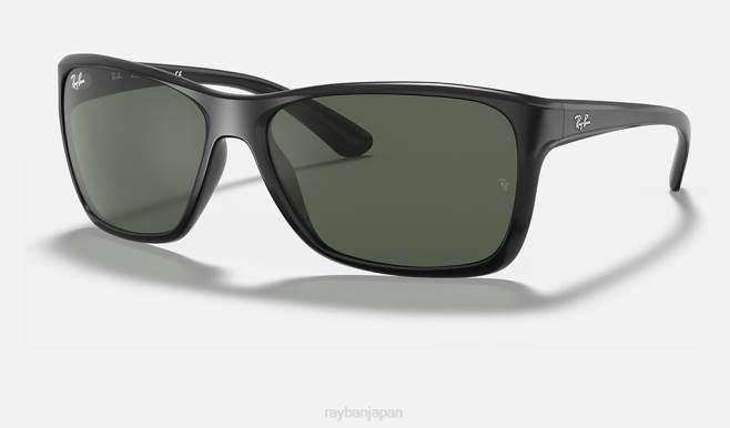 Ray-Ban ポリッシュブラック/グリーン 男性 rb4331 サングラス 44RX898
