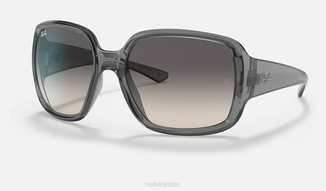 Ray-Ban 洗練された透明なライトグレー/ダークグレー 男性 rb4347 サングラス 44RX938
