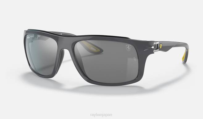 Ray-Ban ポリッシュグレー/グレー 男性 rb4364m スクーデリア フェラーリ コレクション サングラス 44RX1204