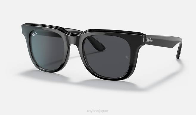 Ray-Ban ポリッシュブラック/ライトブラウン 男性 rb4368 サングラス 44RX1346