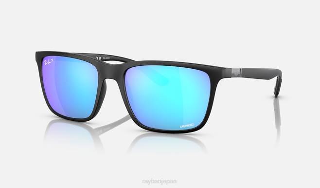 Ray-Ban マットブラック/グリーン/ブルー 男性 rb4385 サングラス 44RX575