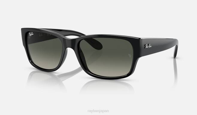 Ray-Ban ポリッシュブラック/グレー 男性 rb4388 サングラス 44RX367
