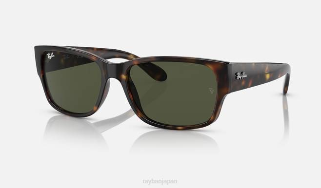 Ray-Ban ポリッシュドハバナ/グリーン 男性 rb4388 サングラス 44RX371