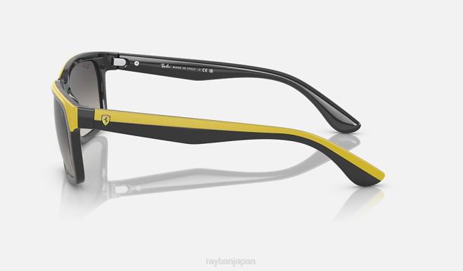 Ray-Ban イエロー/グレーにポリッシュグレー 男性 rb4393m スクーデリア フェラーリ コレクション サングラス 44RX490