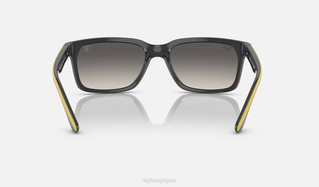 Ray-Ban イエロー/グレーにポリッシュグレー 男性 rb4393m スクーデリア フェラーリ コレクション サングラス 44RX490