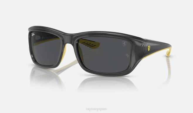 Ray-Ban イエロー/ダークグレーにポリッシュグレー 男性 rb4405mスクーデリアフェラーリコレクション サングラス 44RX428