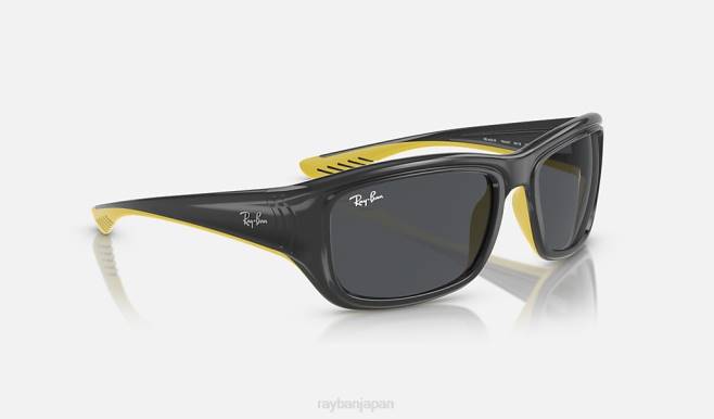 Ray-Ban イエロー/ダークグレーにポリッシュグレー 男性 rb4405mスクーデリアフェラーリコレクション サングラス 44RX428