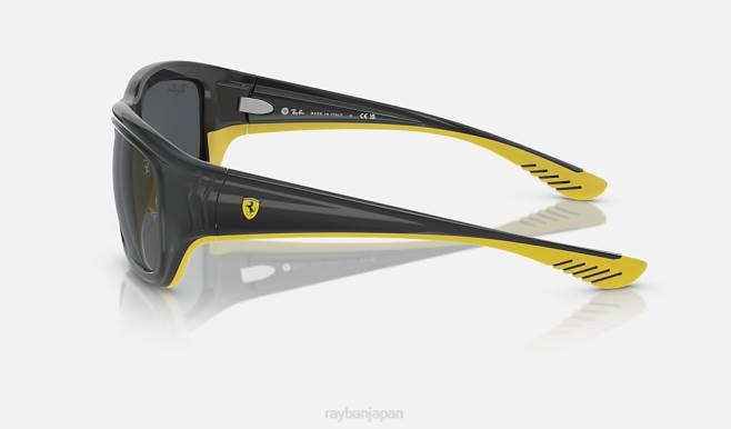 Ray-Ban イエロー/ダークグレーにポリッシュグレー 男性 rb4405mスクーデリアフェラーリコレクション サングラス 44RX428
