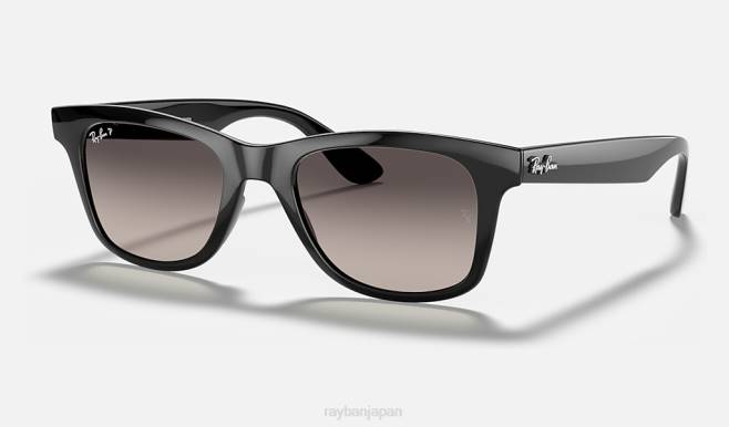 Ray-Ban ポリッシュブラック/グレー 男性 rb4640 サングラス 44RX851