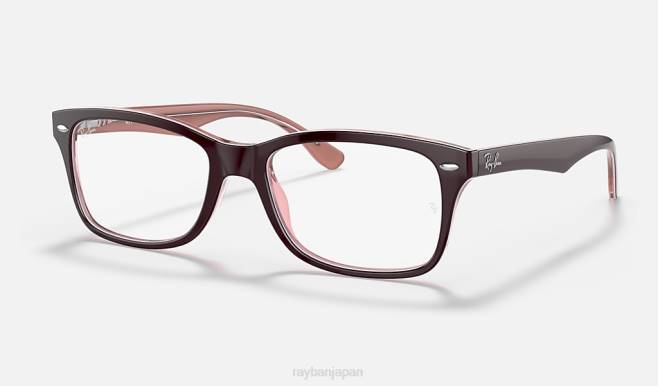 Ray-Ban 磨かれた透明な茶色 女性 rb5228光学系 眼鏡 44RX2551