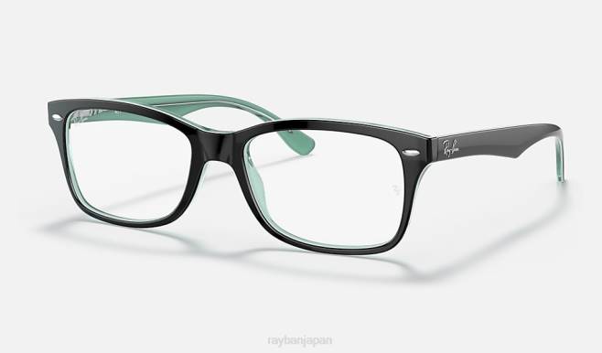 Ray-Ban ポリッシュブラック 女性 rb5228光学系 眼鏡 44RX2552