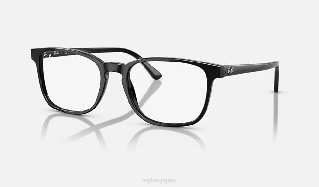 Ray-Ban ポリッシュブラック 男性 rb5418光学系 眼鏡 44RX1699