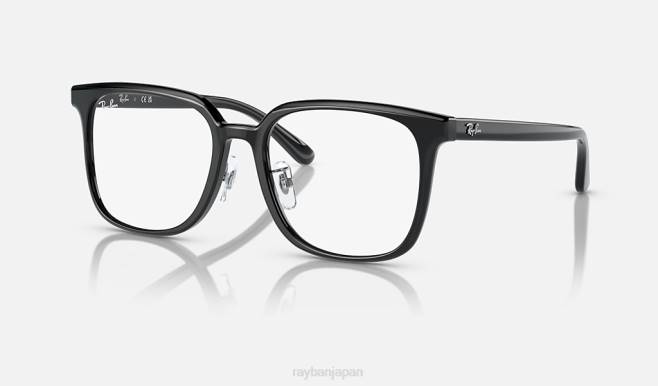 Ray-Ban ポリッシュブラック 男性 rb5419 光学系 眼鏡 44RX2529
