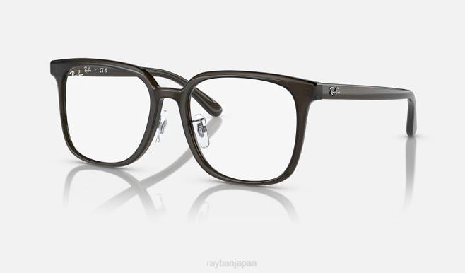 Ray-Ban 磨かれた透明な緑色 男性 rb5419 光学系 眼鏡 44RX2533