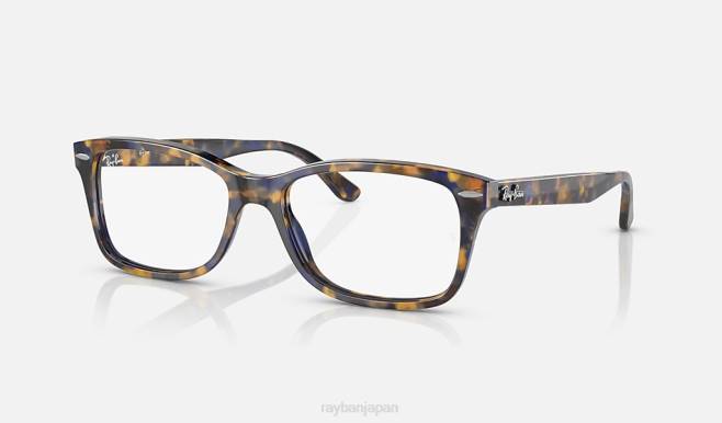 Ray-Ban ポリッシュドイエロー/ブルーハバナ 男性 rb5428光学系 眼鏡 44RX1853