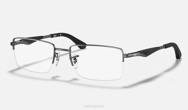 Ray-Ban ポリッシュガンメタル 男性 rb6285光学系 眼鏡 44RX2275