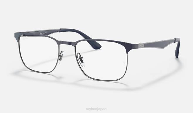 Ray-Ban ガンメタルにポリッシュブルー 男性 rb6363光学系 眼鏡 44RX2322