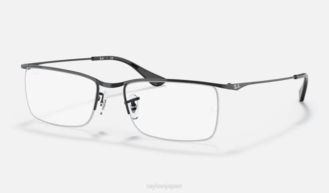 Ray-Ban ポリッシュブラック 男性 rb6370光学系 眼鏡 44RX2508