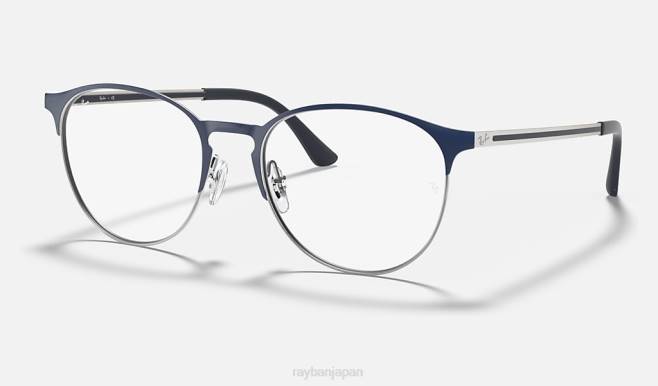 Ray-Ban ガンメタルにポリッシュブルー 男性 rb6375光学系 眼鏡 44RX2063