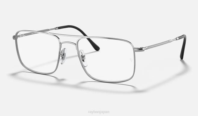 Ray-Ban 磨かれた銀 男性 rb6434光学系 眼鏡 44RX1898