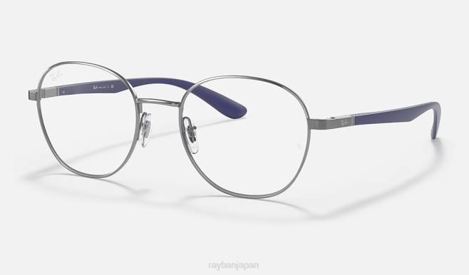 Ray-Ban ポリッシュガンメタル 男性 rb6461光学系 眼鏡 44RX2345