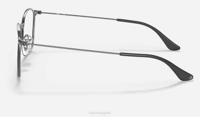 Ray-Ban ガンメタルにポリッシュグレー 男性 rb6466光学系 眼鏡 44RX2428