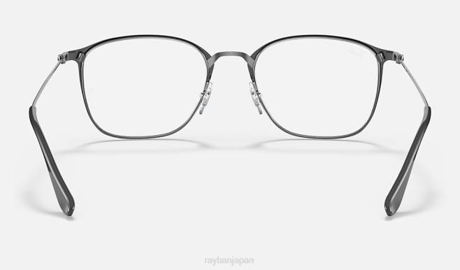 Ray-Ban ガンメタルにポリッシュグレー 男性 rb6466光学系 眼鏡 44RX2428