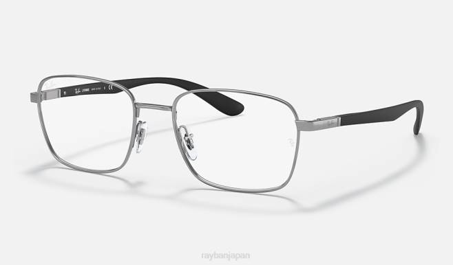 Ray-Ban ポリッシュガンメタル 男性 rb6478光学系 眼鏡 44RX1841