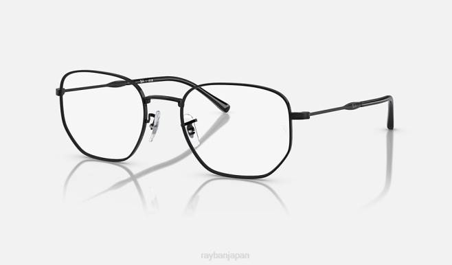Ray-Ban ポリッシュブラック 男性 rb6496光学系 眼鏡 44RX1751