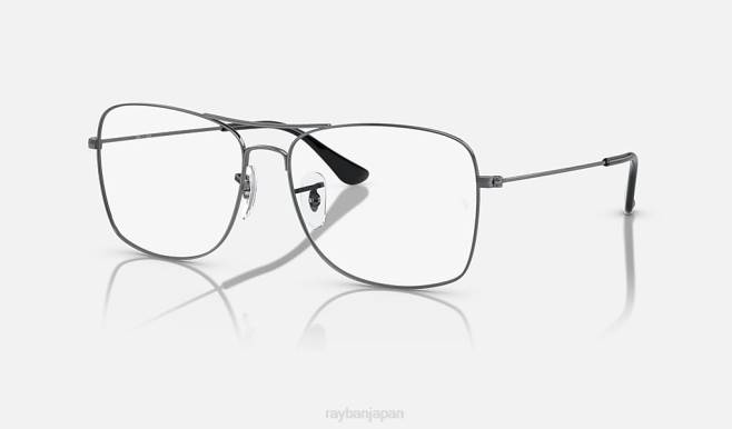 Ray-Ban ポリッシュガンメタル 男性 rb6498光学系 眼鏡 44RX1777