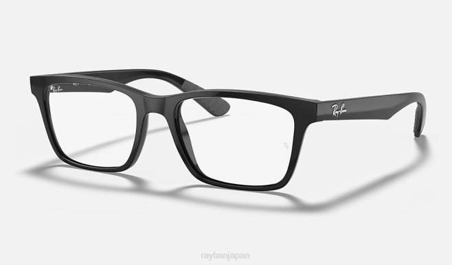 Ray-Ban ポリッシュブラック 男性 rb7025光学系 眼鏡 44RX2239