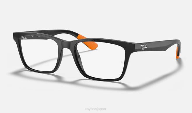 Ray-Ban ポリッシュブラック 男性 rb7025光学系 眼鏡 44RX2240