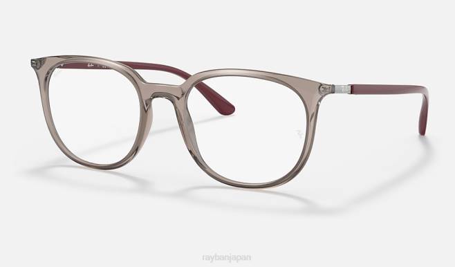 Ray-Ban 洗練された透明なグレー 男性 rb7190光学系 眼鏡 44RX2450