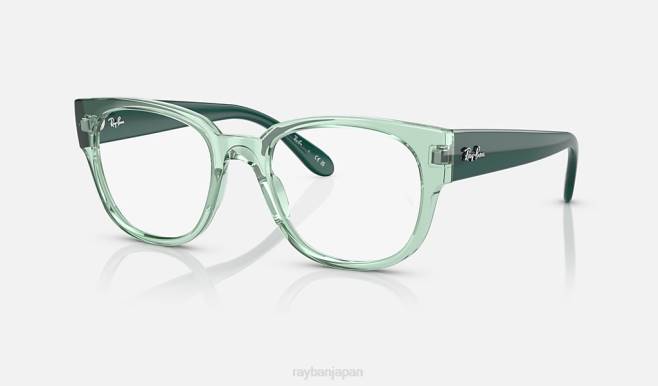 Ray-Ban 磨かれた透明な緑色 男性 rb7210光学系 眼鏡 44RX2174