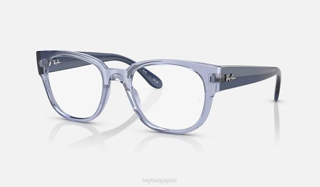 Ray-Ban 磨かれた透明なライトバイオレット 男性 rb7210光学系 眼鏡 44RX2176