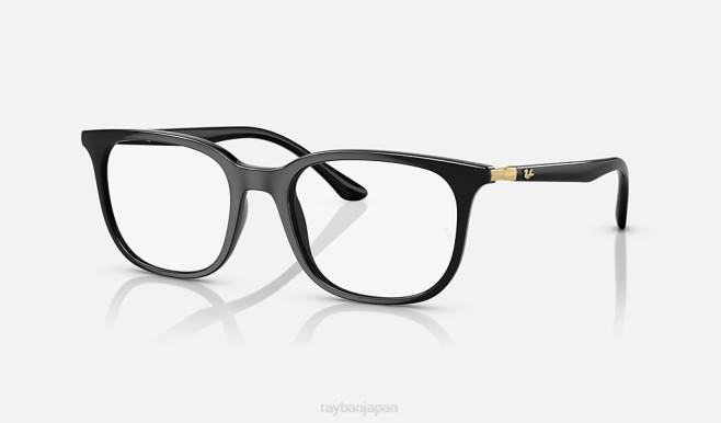 Ray-Ban ポリッシュブラック 男性 rb7211光学系 眼鏡 44RX2108