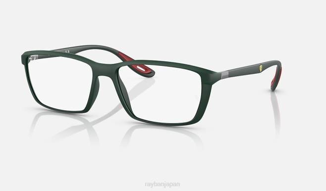 Ray-Ban マットグリーン 男性 rb7213m 光学スクーデリア フェラーリ コレクション サングラス 44RX2216